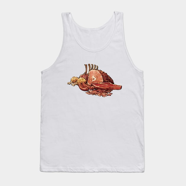 Pile O Meat Tank Top by jessicawarrick